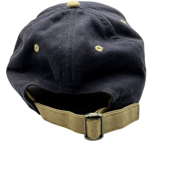 BASS Navy Blue Khaki Strapback Adjustable Fishing Hat Cap Coastal outdoors - Picture 3 of 10